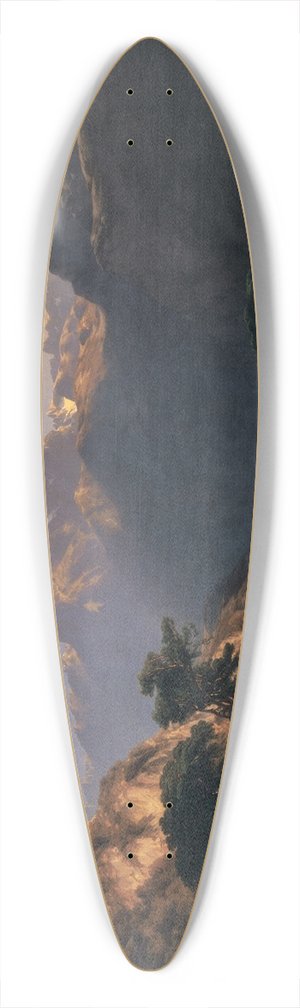Alexandre Calame - By the Lake of Uri 39.3 inch art pintail longboard deck