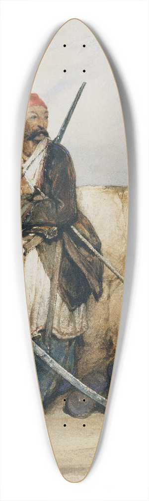 Alexandre-Gabriel Decamps - A Turkish Gunner 39.3 inch art pintail longboard deck