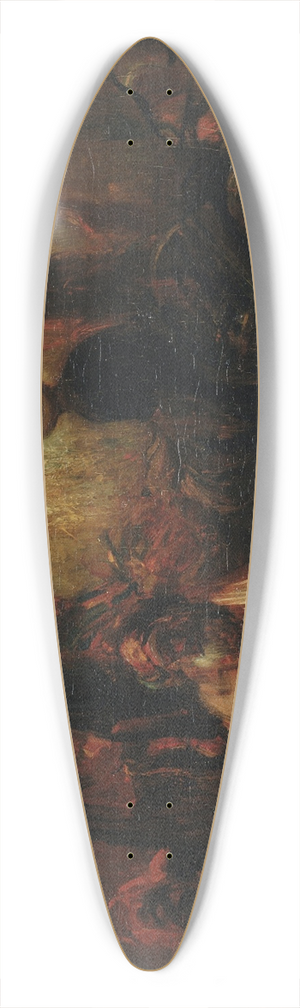 Alexandre-Gabriel Decamps - Interior of a Turkish Cafe 39.3 inch art pintail longboard deck