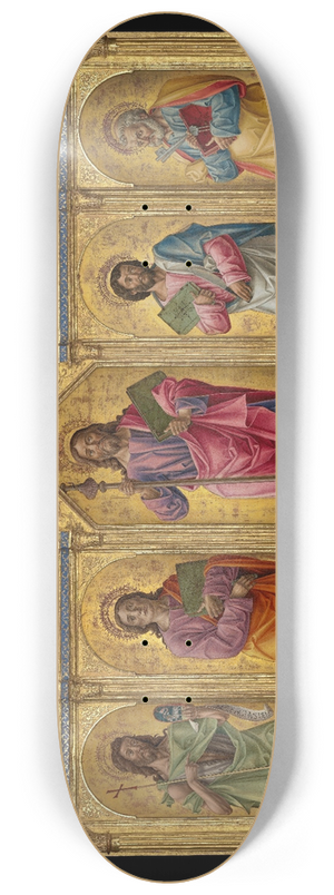 Bartolomeo Vivarini - Polyptych with Saint James Major, Madonna and Child, and Saints 8.25 inch art skate deck