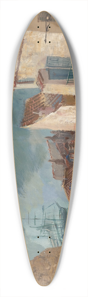 Alexandre Jacovleff - Le port de Calvi 39.3 inch art pintail longboard deck Alexandre Jacovleff - Le port de Calvi 39.3 inch art pintail longboard deck
