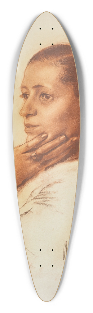 Alexandre Jacovleff - Portrait of Irene Andreeva 39.3 inch art pintail longboard deck