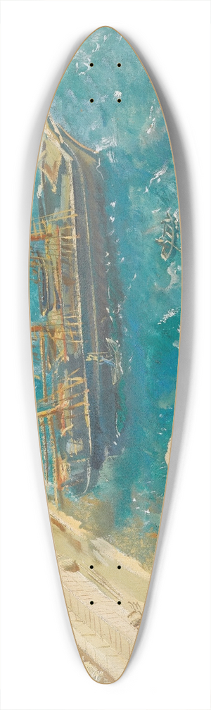 Alexandre Jacovleff - View Of The Port In Calvi 39.3 inch art pintail longboard deck Alexandre Jacovleff - View Of The Port In Calvi 39.3 inch art pintail longboard deck