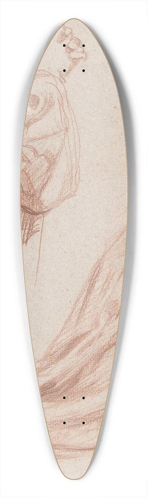 Alexandre Laemlein - Two Kneeling Figures 39.3 inch art pintail longboard deck