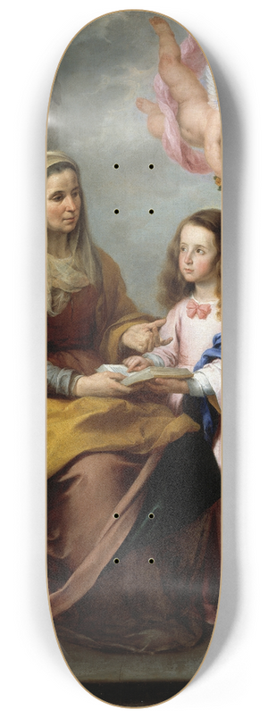 Bartolom Estebn Murillo - Education Of The Virgin 8.25 inch art skate deck