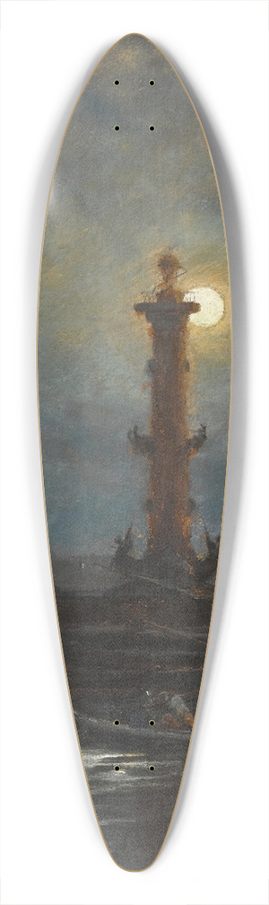 Alexei Petrovich Bogoliubov - Rostral Column in St Petersburg 39.3 inch art pintail longboard deck