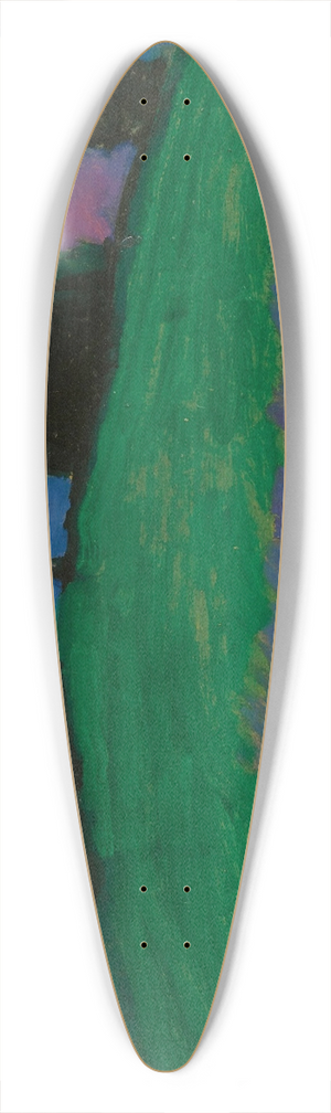 Alexej von Jawlensky - Dunkle Bumeber Grnem Hang (Dark Trees Over Green Slope) 39.3 inch art pintail longboard deck