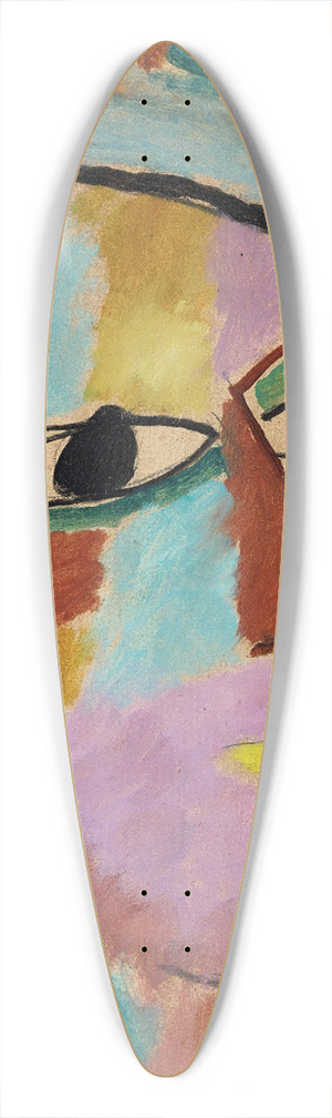 Alexej von Jawlensky - Mystical head 39.3 inch art pintail longboard deck