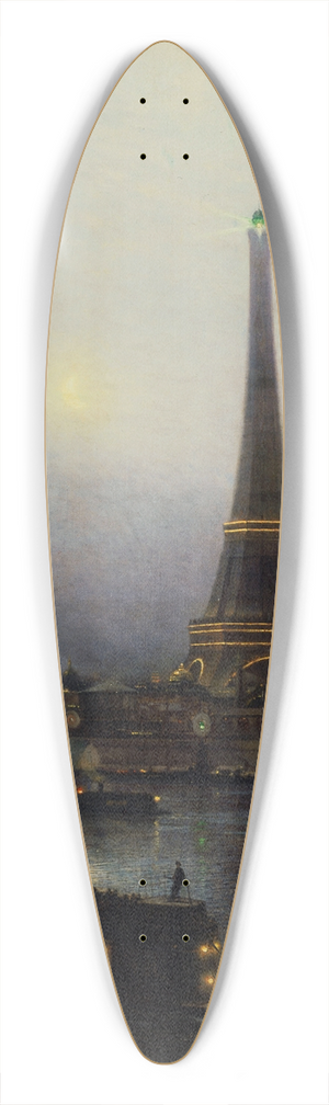 Alexey Petrovich Bogolyubov - La tour Eiffel, la nuit 39.3 inch art pintail longboard deck