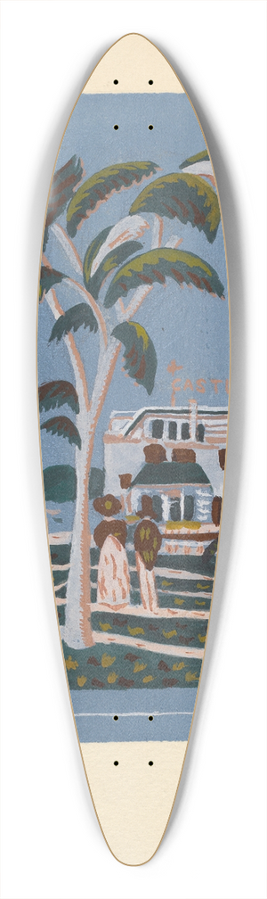 Alfonso Umana - Bandbox 39.3 inch art pintail longboard deck