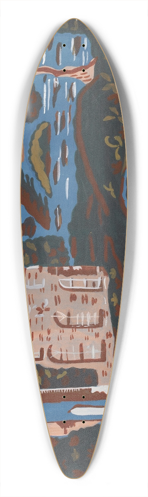 Alfonso Umana - Bandbox Design 39.3 inch art pintail longboard deck