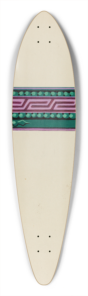 Alfonso Umana - Wall Paper Border 39.3 inch art pintail longboard deck