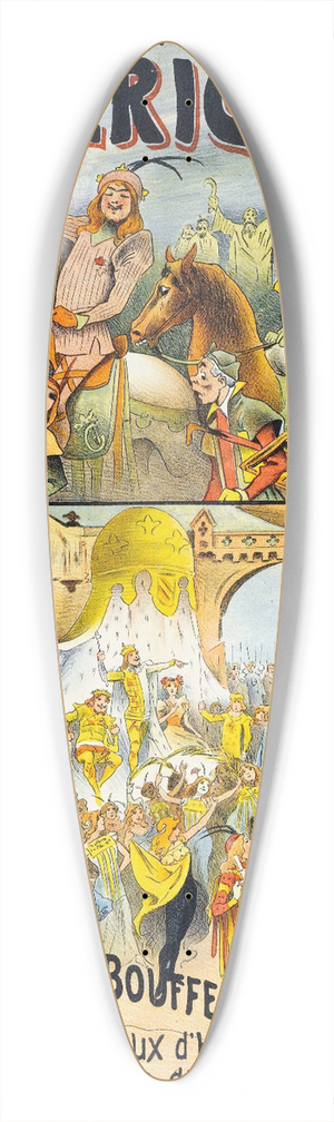 Alfred Choubrac - Thetre Des Varits Chilperic 39.3 inch art pintail longboard deck