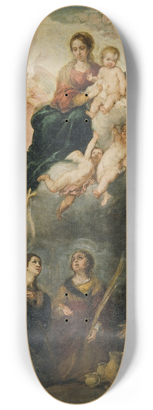 Bartolom Estebn Murillo - The Virgin and Child with Saints 8.25 inch art skate deck