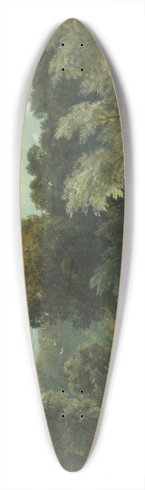 Alfred de Branski - The silvery Thames at Ditton 39.3 inch art pintail longboard deck