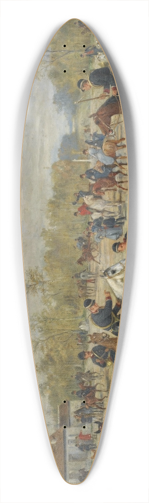 Alfred Decaen - Le Dpart pour la chasse 39.3 inch art pintail longboard deck