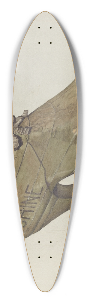 Alfred Denghausen - Shoe Shop Sign 39.3 inch art pintail longboard deck