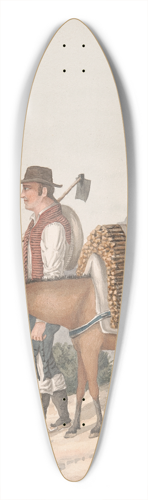 Alfred Diston - Firewood Seller, Tenerife 39.3 inch art pintail longboard deck