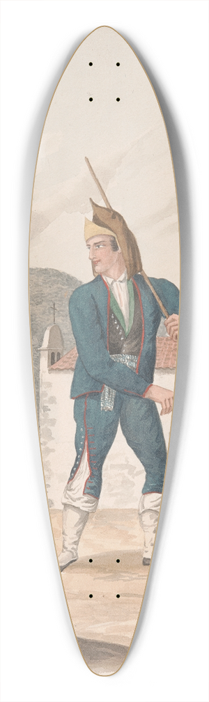 Alfred Diston - La Palma 39.3 inch art pintail longboard deck