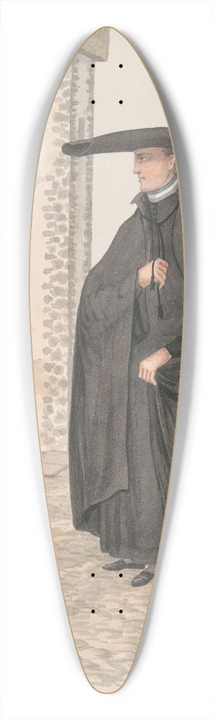 Alfred Diston - Parish Priest 39.3 inch art pintail longboard deck