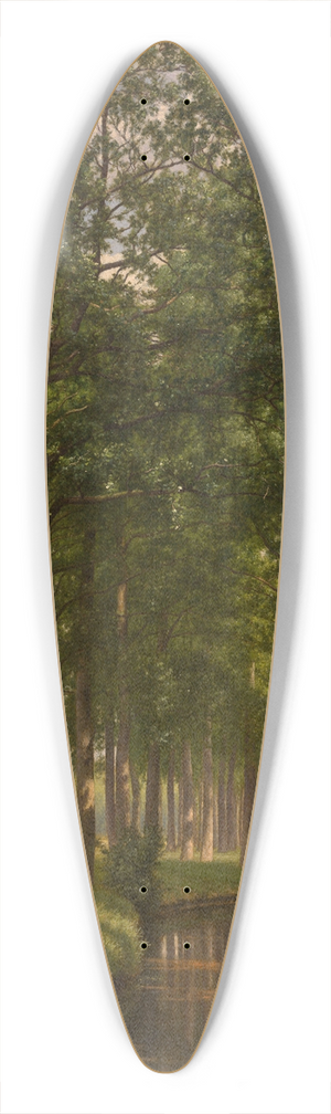Alfred Elsen - Wood Bathing in Sunshine 39.3 inch art pintail longboard deck