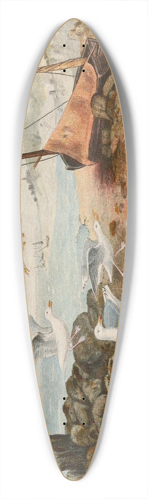 Alfred Frdol - Golands argent 39.3 inch art pintail longboard deck Alfred Frdol - Golands argent 39.3 inch art pintail longboard deck