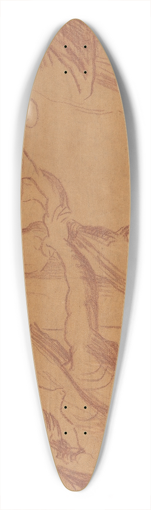 Alfred George Stevens - Group of Figures, Child Begging in Center 39.3 inch art pintail longboard deck