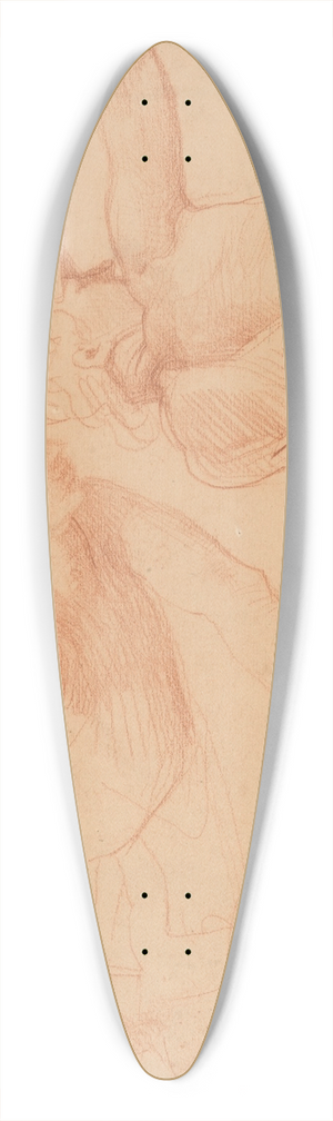 Alfred George Stevens - Study of three figures in Movement 39.3 inch art pintail longboard deck