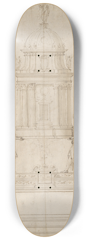 Bastiano Torrigiani - Design for the Tabernacle of the Sistine Chapel in the Santa Maria Maggiore in Rome 8.25 inch art skate deck