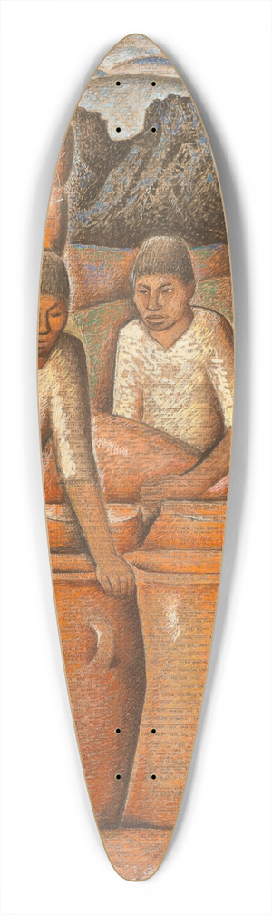 Alfredo Ramos Martnez - Alfareros 39.3 inch art pintail longboard deck