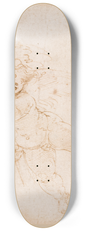 Battista Franco - Vinget putto med trefork 8.25 inch art skate deck
