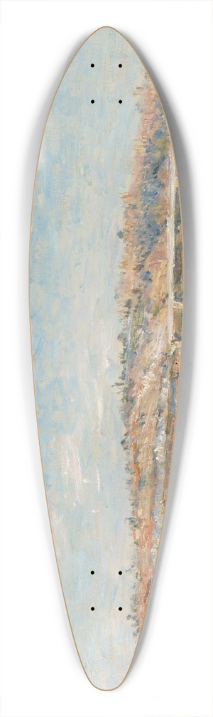 Alfred Sisley - La Berge  Saint-Mamms 39.3 inch art pintail longboard deck