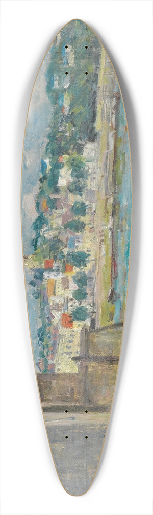 Alfred Sisley - Le Pont De St. Cloud 39.3 inch art pintail longboard deck