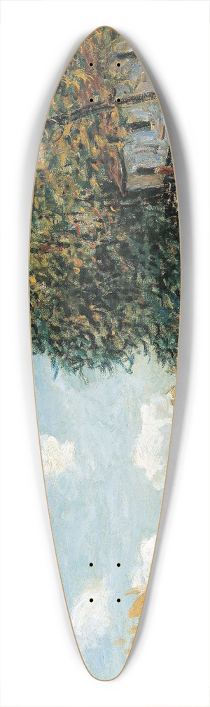Alfred Sisley - Moret- The Banks of the River Loing 39.3 inch art pintail longboard deck