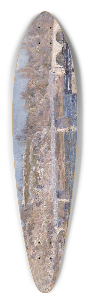 Alfred Sisley - The Beach at Saint-Mamms 39.3 inch art pintail longboard deck