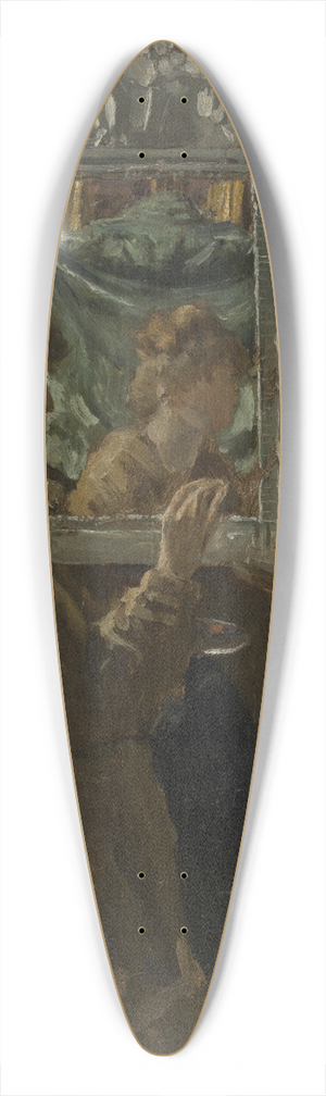 Alfred Stevens - Artist in her studio 39.3 inch art pintail longboard deck