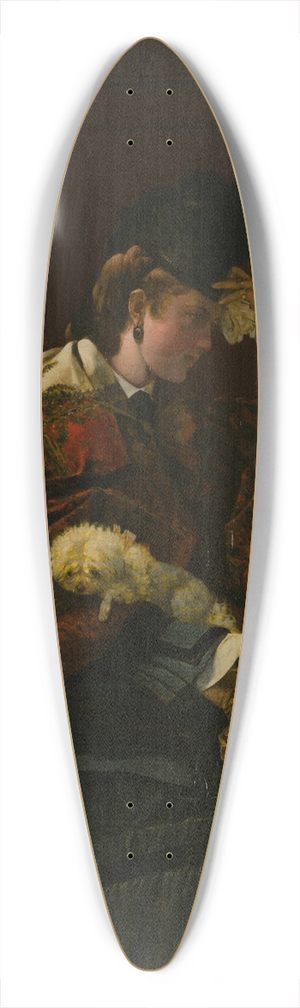 Alfred Stevens - At the Railway Station 39.3 inch art pintail longboard deck