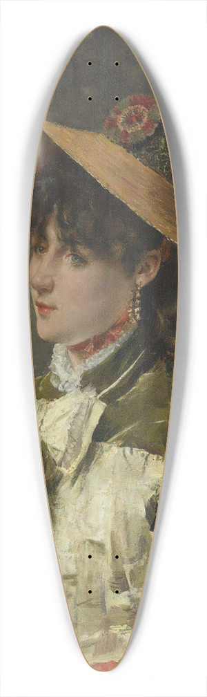 Alfred Stevens - Femme Au Chapeau De Paille 39.3 inch art pintail longboard deck