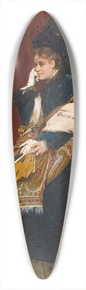 Alfred Stevens - La femme en vert dans latelier 39.3 inch art pintail longboard deck