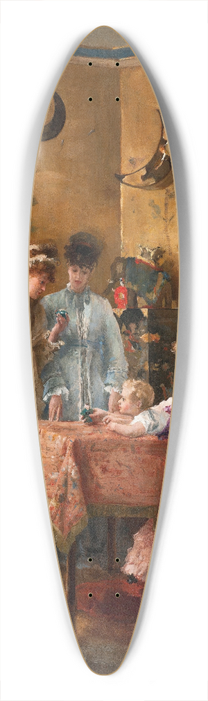 Alfred Stevens - Les Visiteuses 39.3 inch art pintail longboard deck