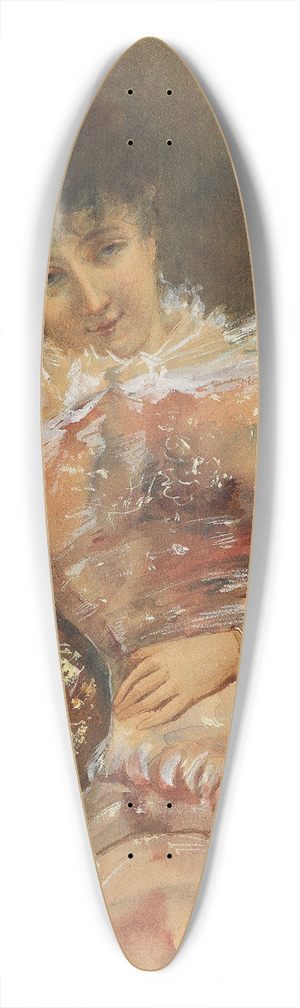 Alfred Stevens - Portrt der Sarah Bernhardt 39.3 inch art pintail longboard deck