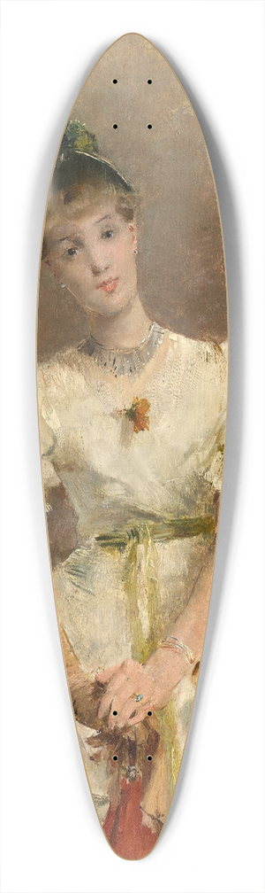 Alfred Stevens - Young Woman By The Sea 39.3 inch art pintail longboard deck