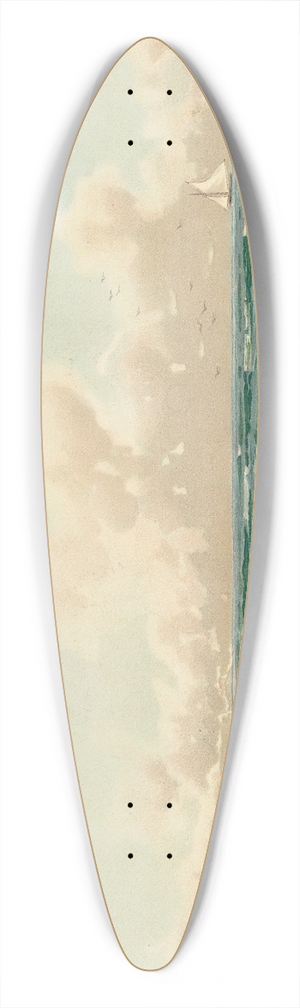 Alfred Thompson Bricher - Seascape 39.3 inch art pintail longboard deck