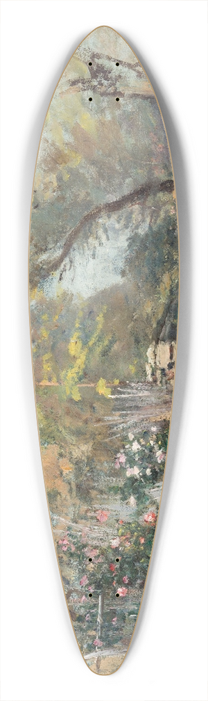 Alfred Wahlberg - Landscape near Antibes. Study 39.3 inch art pintail longboard deck