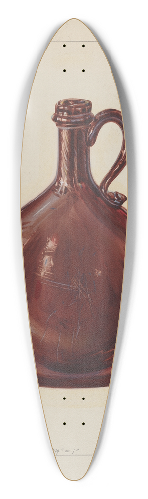 Alfred Walbeck - Bottle 39.3 inch art pintail longboard deck