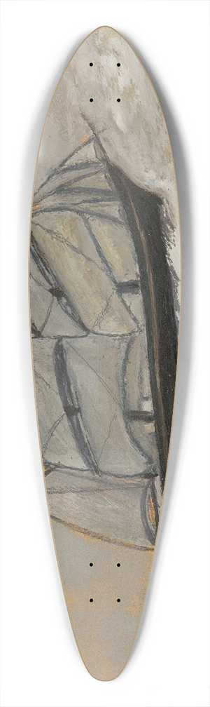 Alfred Wallis - Sailing Ship in a Stormy Sea 39.3 inch art pintail longboard deck