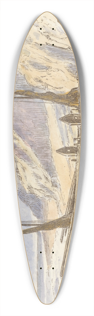 Alfred W. Cooper - Excelsior (tail piece) 39.3 inch art pintail longboard deck