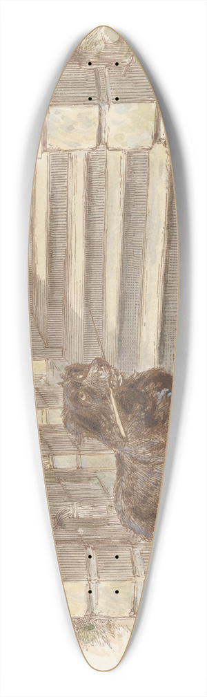 Alfred W. Cooper - The Young Squire (tail piece) 39.3 inch art pintail longboard deck Alfred W. Cooper - The Young Squire (tail piece) 39.3 inch art pintail longboard deck
