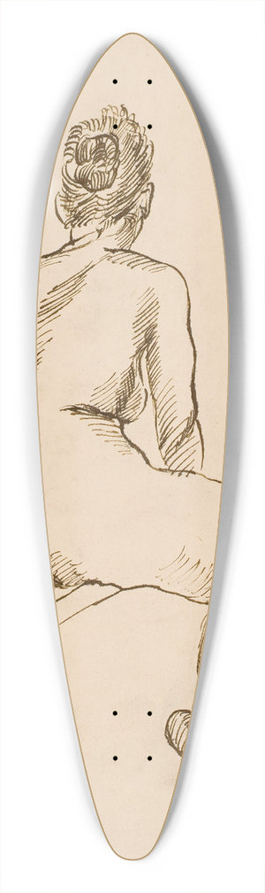 Alfred William Finch - Alastonharjoitelma, istuva nainen 39.3 inch art pintail longboard deck