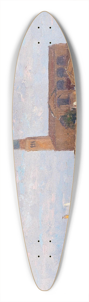 Alfred Zoff - A view of the cathedral in Chioggia 39.3 inch art pintail longboard deck
